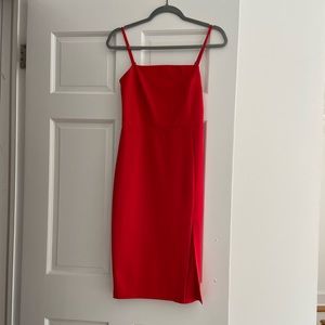 Red express midi dress